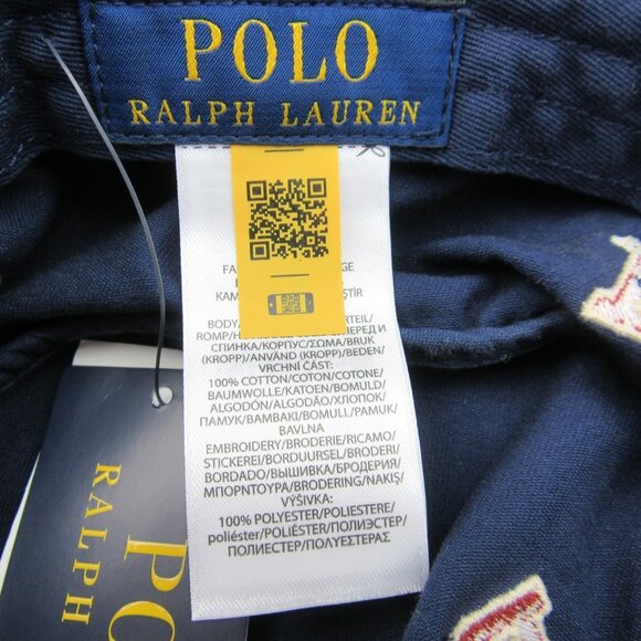 Polo Ralph Lauren Embroidered P-Wing Bucket Hat Adult Size L/XL Navy Blue NEW - Picture 9 of 12